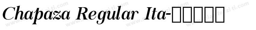 Chapaza Regular Ita字体转换